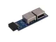 Motherboard I Type 9 PIN USB 2.0 Header to 2 Ports USB 2.0 A Female Adapter