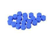 20 x Blue Waterproof Silicone Wheel Hub Screw Cover Preventing Dust 19mm