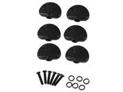 6pcs Plastic Black Tuning Pegs Buttons Machine Heads Button for Folk Guitar