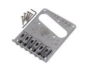 10.5mm Chrome 6 Saddle Humbucker Bridge for Electric Guitar with Flower Pattern