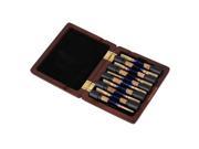 113x95x20mm Maroon Solid Wooden 10pcs Oboe Reeds Case Protect Against Moisture