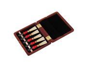 Wooden Bassoon Reed Box for 5 Reeds Hold Protect Against Moisture Amber Color