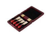 Wooden Bassoon Reed Box for 4 Reeds Hold with Magnetic Closure Red Wood Color