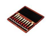 Amber Color Wooden Bassoon Reed Box for 9 Reeds Hold Open Easily Close Tightly