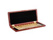 Amber Color Solid Wood Clarinet Reed Case for 10 Reeds Protect Against Moisture