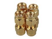 4 Pieces 20x10mm Yellow Copper SMA Adapter Straight Male RF Coaxial Connectors