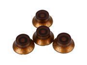 4pcs RIGHT HAND Amber Plastic Hat Bell Knob for Electric Guitar White Number