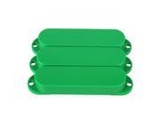 3pcs Green Plastic Smooth Closed Single Coil Electric Guitar Pickup Covers