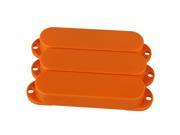 82mm Orange Plastic Closed Single Coil Electric Guitar Pickup Covers Pack of 3