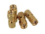 4x Gold RPSMA Male To Male Connector RF Adapter Connector Coaxial Connector