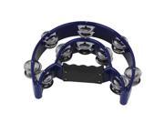 40 Jingles Blue Plastic Double Bell Music Tambourine Musical Hand Percussion