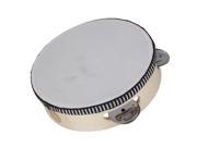 6 Musical Tambourine Drum with Wooden Ring and Drum Bell Metal Jingles
