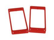 2 Pieces 90x45mm Red Arc shaped Bottom Guitar Pickup Frame for Electric Guitar