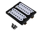 2 x Metal 7 String Double Coil Humbucker Pickup for Electric Guitar White N B