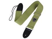 Adjustable Classic Style Guitar Soft Strap Belt Cotton For All Guitar Green