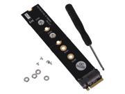 Metal PCI e Flexiable PCB M.2 NGFF M Key Extender Adapter Black With Screws