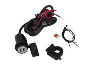 BQLZR Waterproof DC12 24V Dual 2 Port USB Mobile Phone Charger for Motorcycles