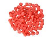BQLZR 100 Pieces Watermelon Red Round Dispensing Industrial Syringe Tip Caps