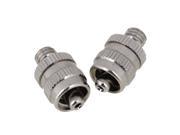 BQLZR 2pcs Silver Washable M6 Screw Adapter Fittings Dispensing Metal Needle Adapter