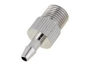 BQLZR Industrial Silver Dispenser Device 4mm Tube Glue Metal Screw Needle Adapter