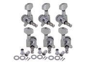 BQLZR 6Pieces Small Square Buttons Locking Tuner Machine Head 3R3L Chrome Plated