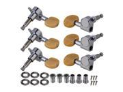 BQLZR 6pcs Zinc Alloy Guitar Oval Yellow Pearl Buttons Machine Heads Tuning Pegs 6R