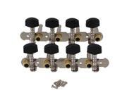 BQLZR 2PCS 4L 4R 8 String Black Square Button Mandolin Guitar Machine Head Tuners