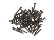 BQLZR 50pcs Black 22x2mm Antique Pure Copper Hardware Screw Nail with Washer Head