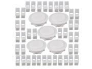 BQLZR 5 x ABS Material 1 75 Round Table Chair Set for Layout Scenery White