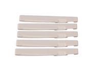 BQLZR 5pieces Folk Acoustic Guitar Part Beige Plastic Bridge