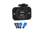 BQLZR Waterproof DC12 24V Dual 2 Port USB Car Charger Front Pannel for All Phone