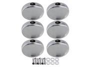 BQLZR 6pieces Guitar Plastic Silver Tuning Pegs Buttons Machine Heads Buttons