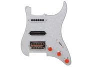 BQLZR Guitar SSH Pickguard White Pearl Orange Control Knobs 11 hole 3Ply Pickup