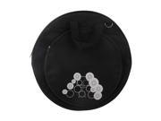 BQLZR Waterproof Black 21.3 Diameter 600D Oxford Cloth Dual Pocket Cymbal Bag