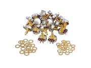 BQLZR 18mm Gold Plated Shaft A250K Electric Guitar Control Pot Potentiometer Set of100