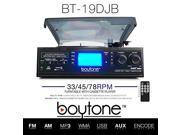 Boytone BT 19DJB C Multi RPM Turntable Black