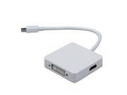 3in1 Mini Displayport to DP HDMI DVI Adapter Cable for MAC Pro AIR