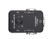 2 Port USB 2.0 KVM Manual Switch Box Hub Adapter for Video Mouse Monitor