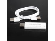 USB Data Link USB2.0 PC to PC Share Data Sync Link Adapter/Easy Copy Cable White