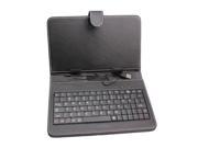 Foldable Leather Case Cover With Keyboard USB Stylus Pen For 7'' Tablet PC Computer Samsung Black