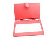 Foldable Leather Case Cover With Keyboard USB 2.0 Stylus Pen For 7'' Tablet PC Computer Red