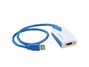 New White USB 3.0 Male to HDMI Female Adapter Cable for Windows Mac