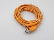3M Orange Braided Sync Lightning Data Charger Cable USB Cable for iPhone 6 iPhone 6 Plus iPhone 5 5S 6 iPad4 Mini 2 Air iOS 7 and iOS 8