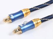6ft Male to Male Toslik Audio Optical Fiber Cord 6.0mm Jacket Apply for Multimedia [Blue]