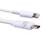 USB 3.1 Type C Male to Lightning 8Pin Male Data Cable for Macbook and Iphone Ipad 1M White