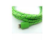 3M Green Braided Sync Lightning Data Cable USB Charging Cable for iPhone SE iPhone 6 iPhone 6 Plus iPhone 5 5S 6 iPad4 Mini 2 Air Supported iOS 7 and iOS 8