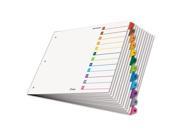 Cardinal Tabloid OneStep Index System 12 Tab 1 12 11 x 17 Multicolor Tabs 12 Set