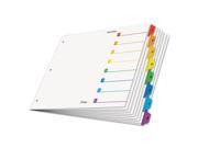 Cardinal Tabloid OneStep Index System 8 Tab 1 8 11 x 17 Multicolor Tabs 8 Set