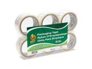 Duck Commercial Grade Packaging Tape 2 x 22 1.88 x 55 yds Clear 3 Core 6 Pack