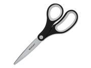 Straight KleenEarth Soft Handle Scissors 8 Long Black Gray